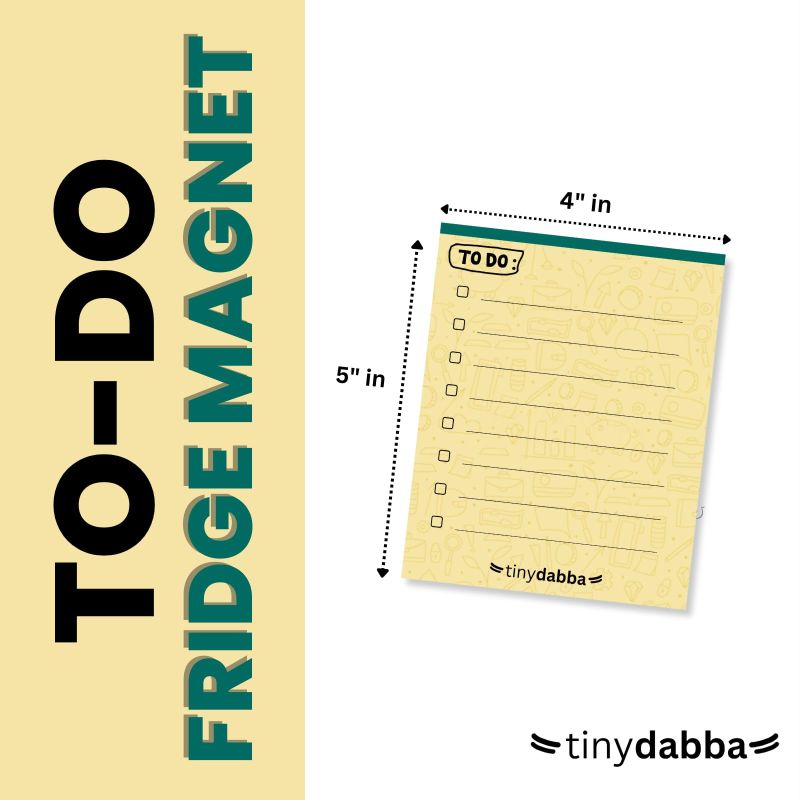 Information graphic from the Amazon listing for Magnetic to do List Fridge Magnet with Marker
