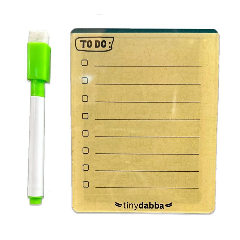 Information graphic from the Amazon listing for Magnetic to do List Fridge Magnet with Marker