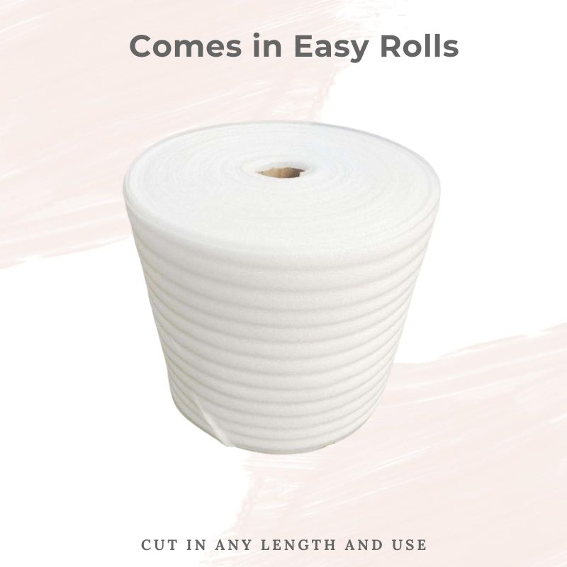Information graphic from the Amazon listing for tinydabba 2MM EPE Foam Wrap