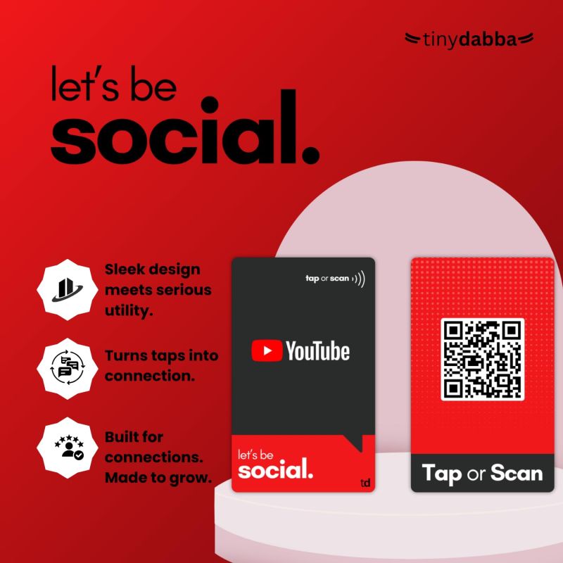 Information graphic from the Amazon listing for YouTube NFC Subscribe Card