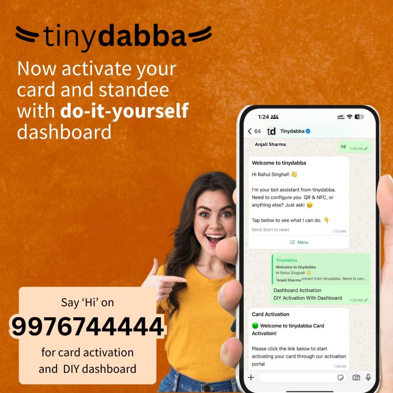 Information graphic from the Amazon listing for tinydabba Review NFC Card