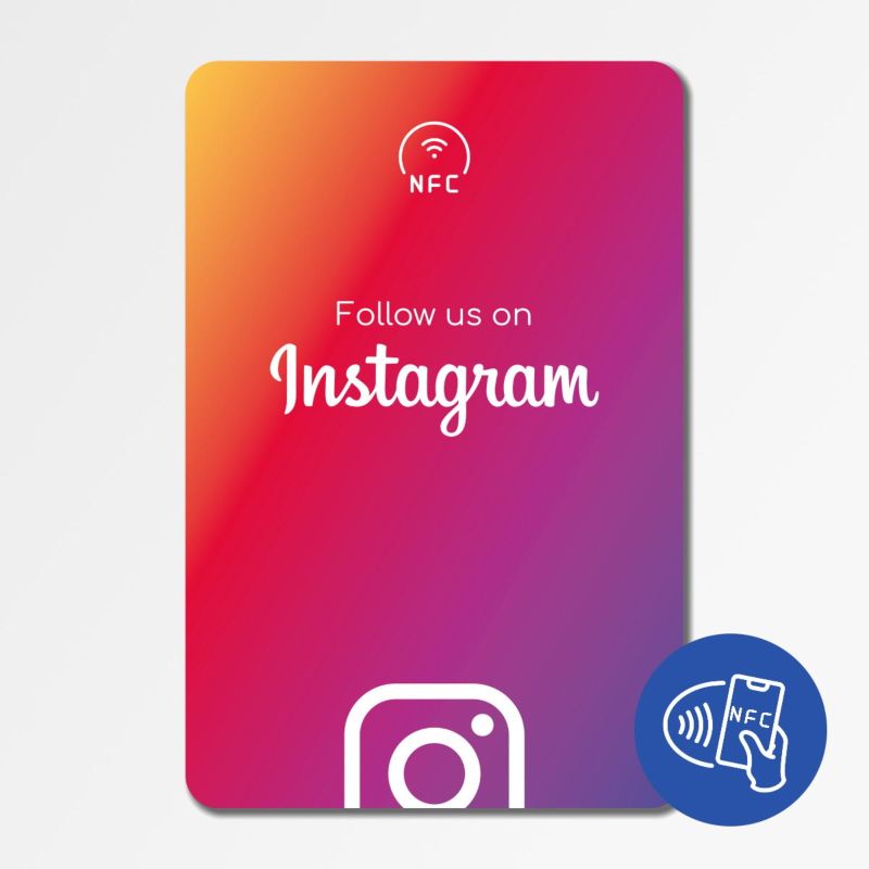 Information graphic from the Amazon listing for tinydabba Instagram NFC Card