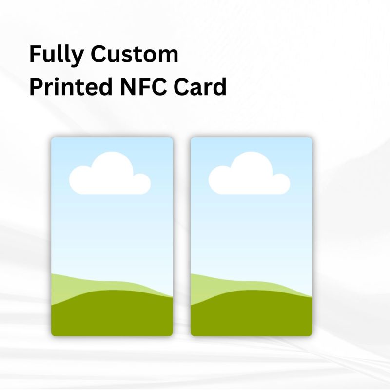 Information graphic from the Amazon listing for tinydabba Fully Custom NFC Card