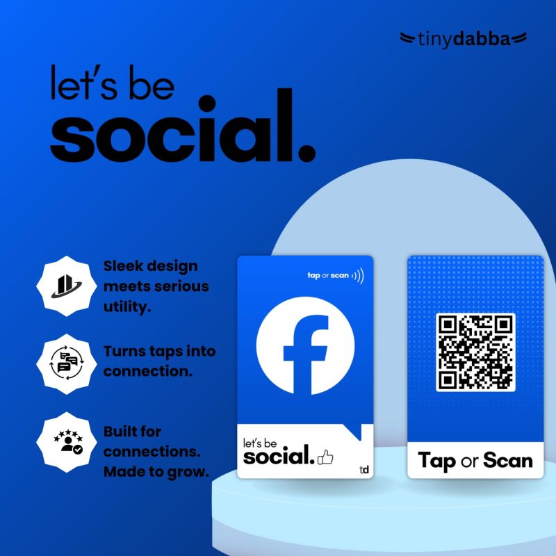 Information graphic from the Amazon listing for Facebook NFC Card