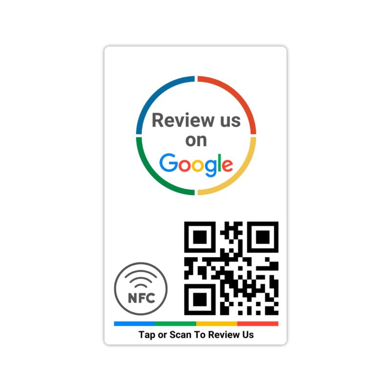 Review NFC Card with sticker