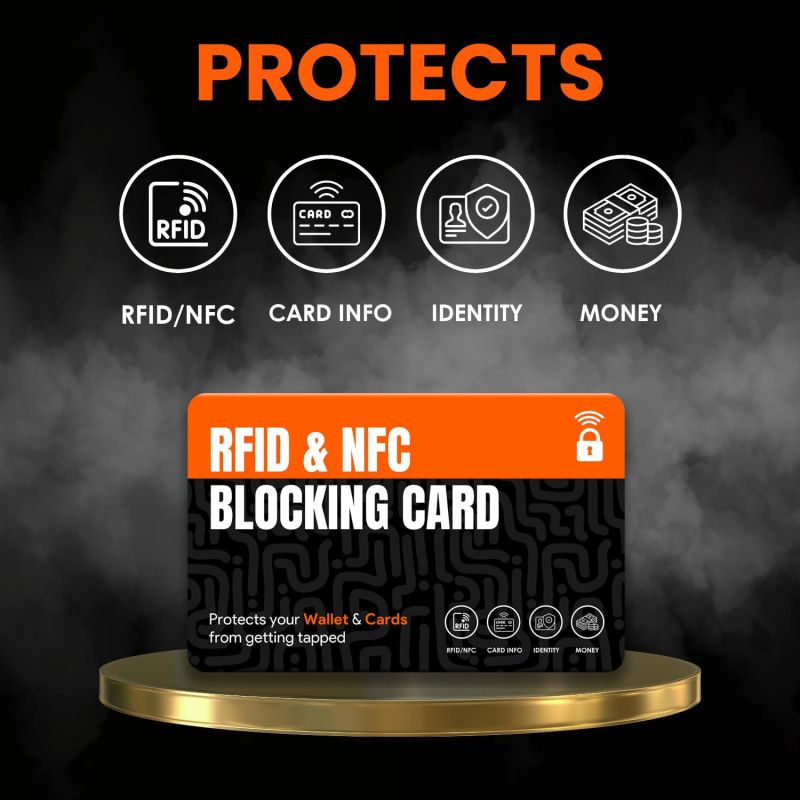 Information graphic from the Amazon listing for tinydabba NFC Blocking Cards (2-Pack)