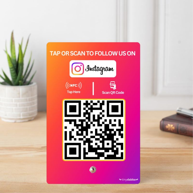 tinydabba Instagram Review NFC Standee with QR Code