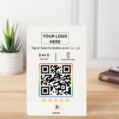 tinydabba Custom Review NFC Standee with QR Code, from the Amazon listing