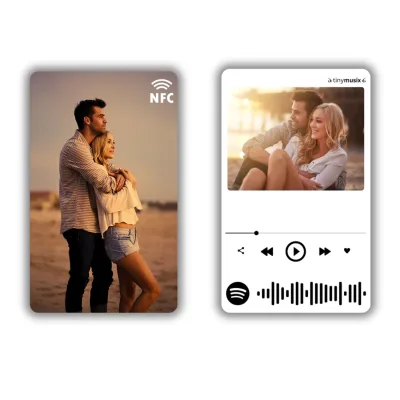 tinydabba Personalized UV-Printed NFC Wallet Card with Photo & Spotify Song, from the Amazon listing