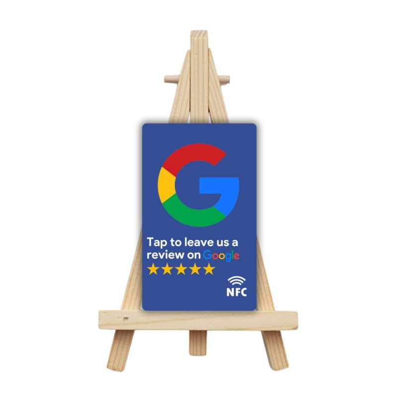 tinydabba Review NFC Card Blue With Stand| Along with QR Code