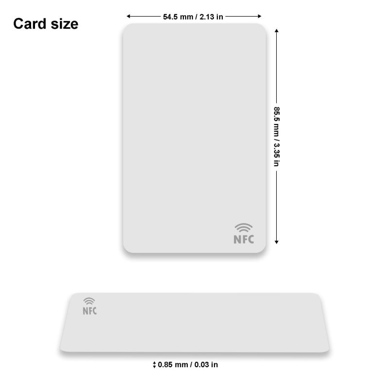 Information graphic from the Amazon listing for tinydabba 5 PCS NFC Cards With NTAG