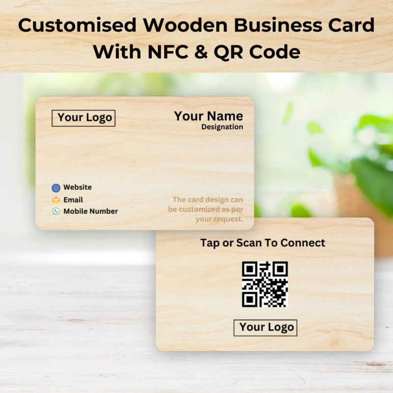 Information graphic from the Amazon listing for tinydabba NFC & QR-Enabled Business Card