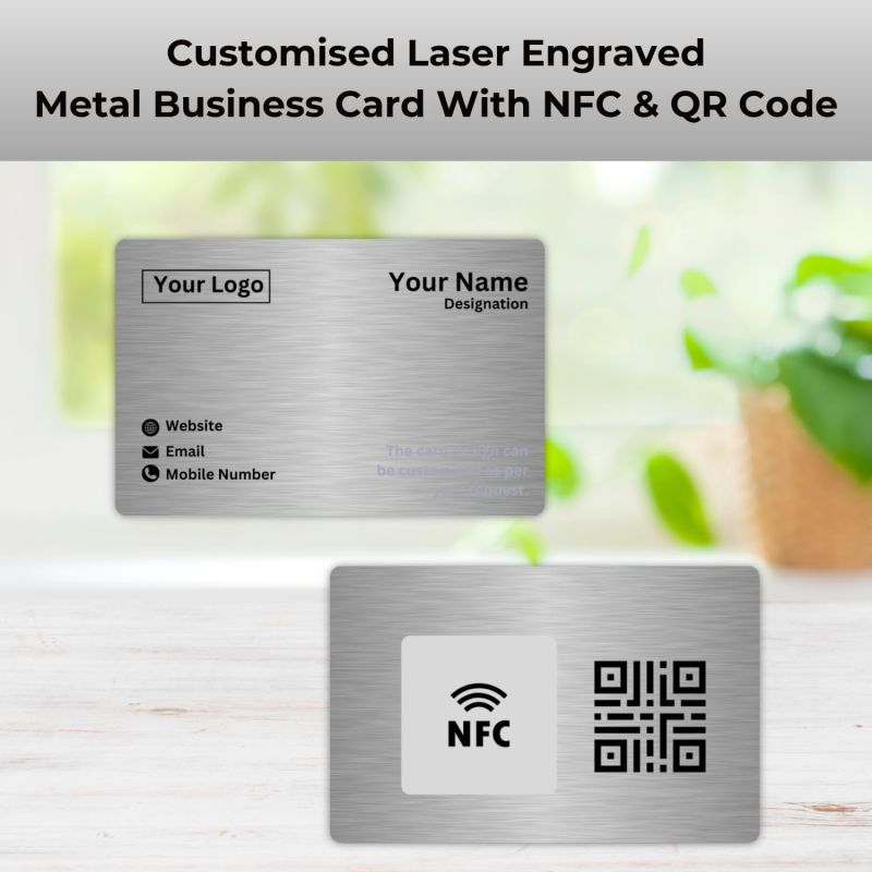 Information graphic from the Amazon listing for tinydabba NFC & QR-Enabled Business Card