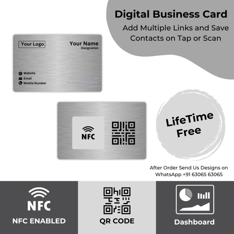 Information graphic from the Amazon listing for tinydabba NFC & QR-Enabled Business Card