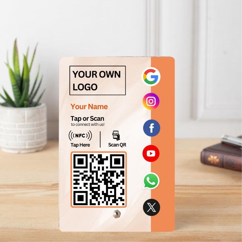 tinydabba All in One Custom Review NFC Standee with QR Code