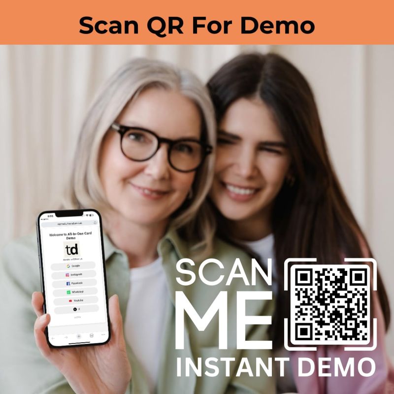 Information graphic from the Amazon listing for tinydabba All in One Custom Review NFC Standee with QR Code