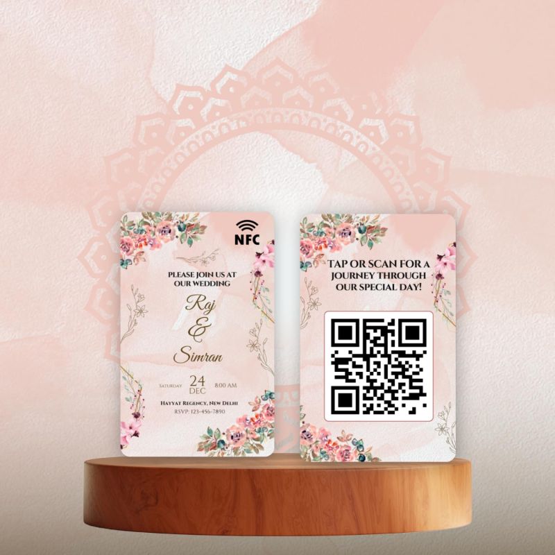 tinydabba Custom Wedding NFC & QR Card