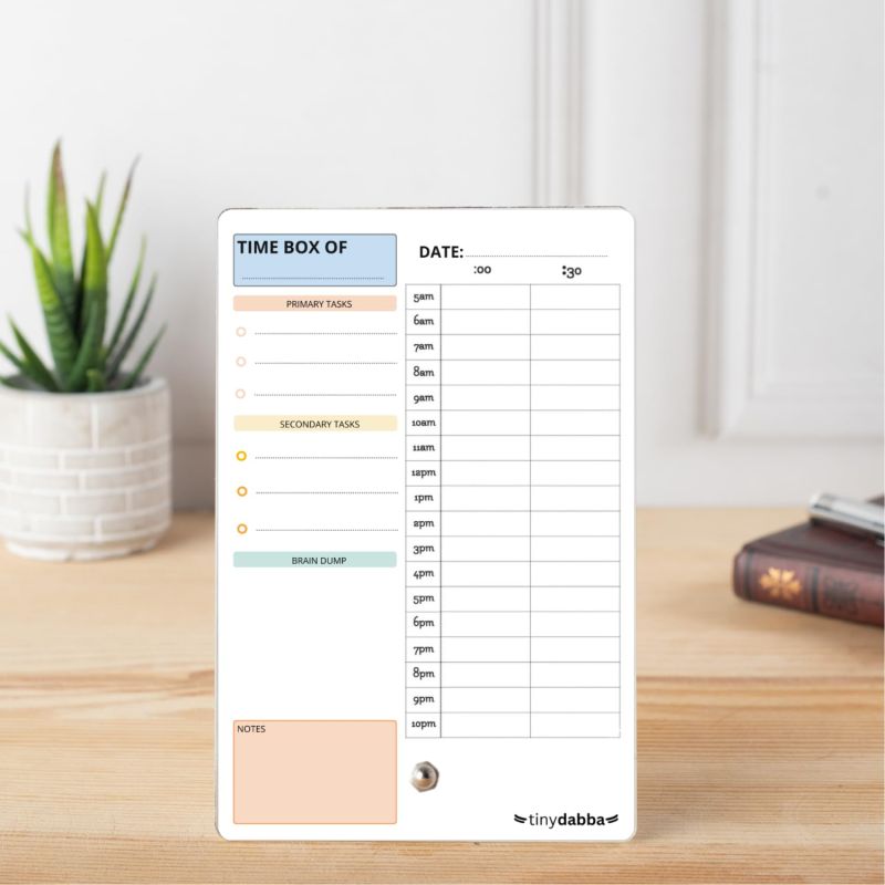 tinydabba Daily Planner Organizer, Timebox