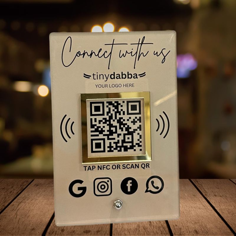 tinydabba Premium All in One Custom Review NFC Standee with QR Code