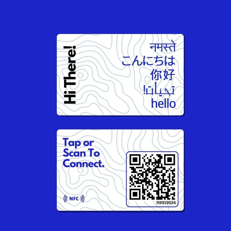 Information graphic from the Amazon listing for tinydabba NFC & QR-Enabled Business Card