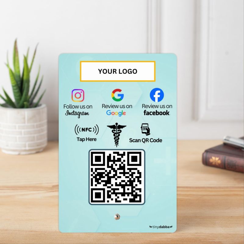 tinydabba Custom Review NFC Standee with QR Code for Doctors