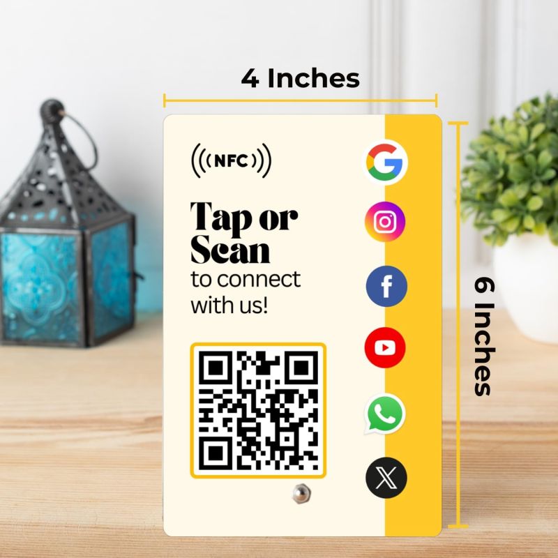 Information graphic from the Amazon listing for tinydabba Review Standee