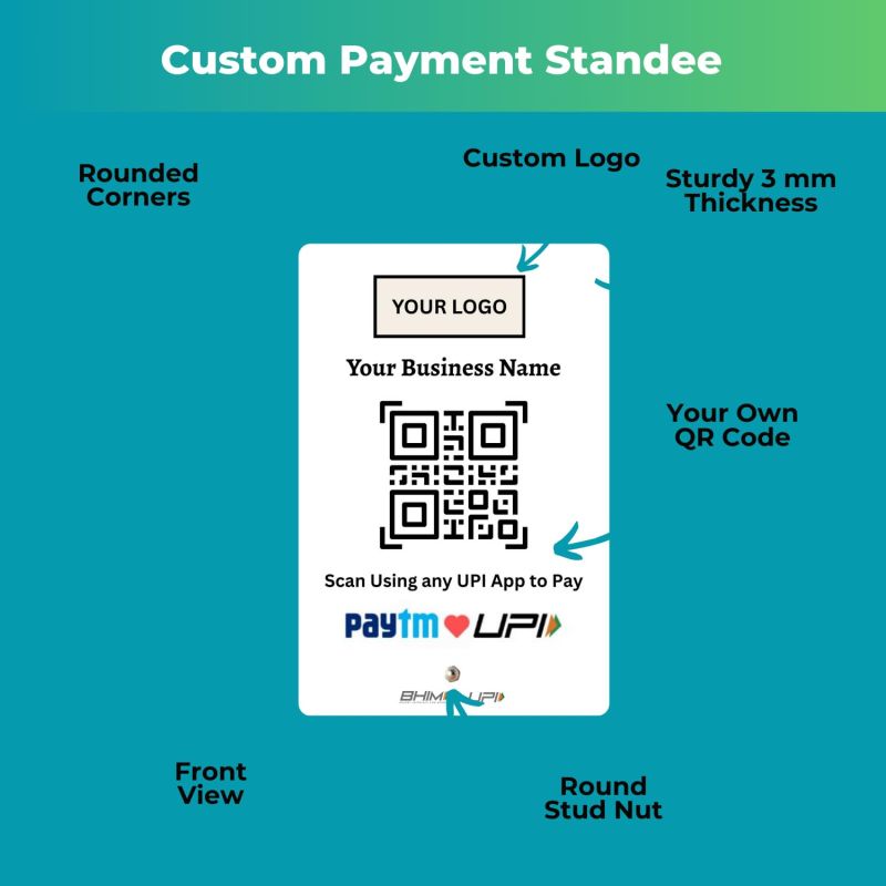 Information graphic from the Amazon listing for tinydabba All In one NFC Standee for Review, Facebook, Instagram, X, WhatsApp, CRM, YouTube, E-Mail & Website