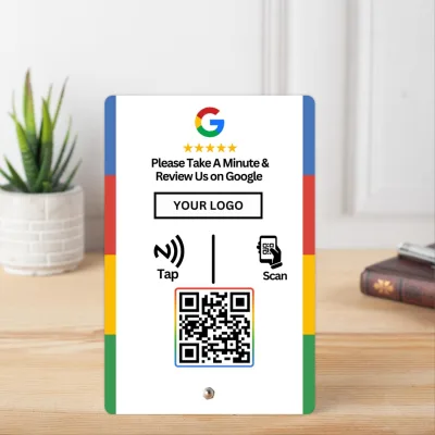 tinydabba Custom Review NFC Standee with QR Code, from the Amazon listing