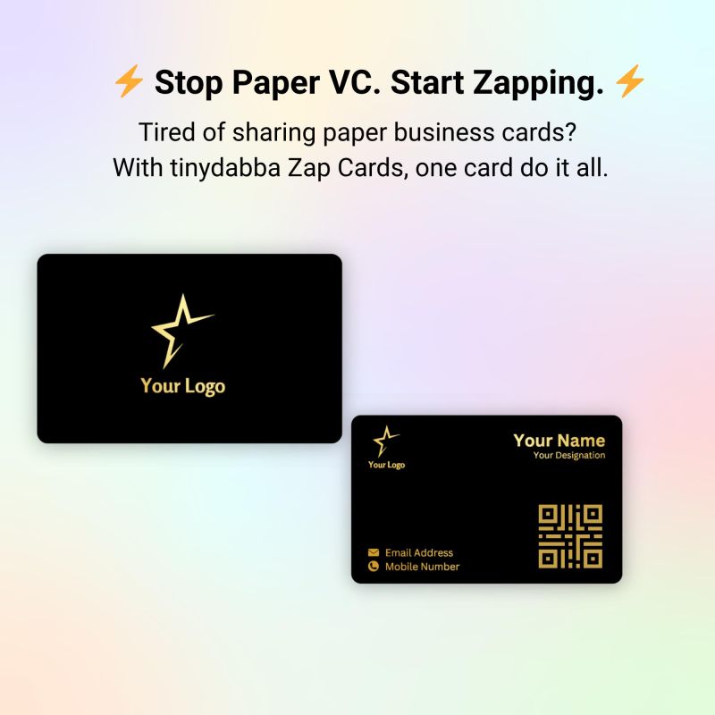 Information graphic from the Amazon listing for tinydabba Customised NFC Business Card
