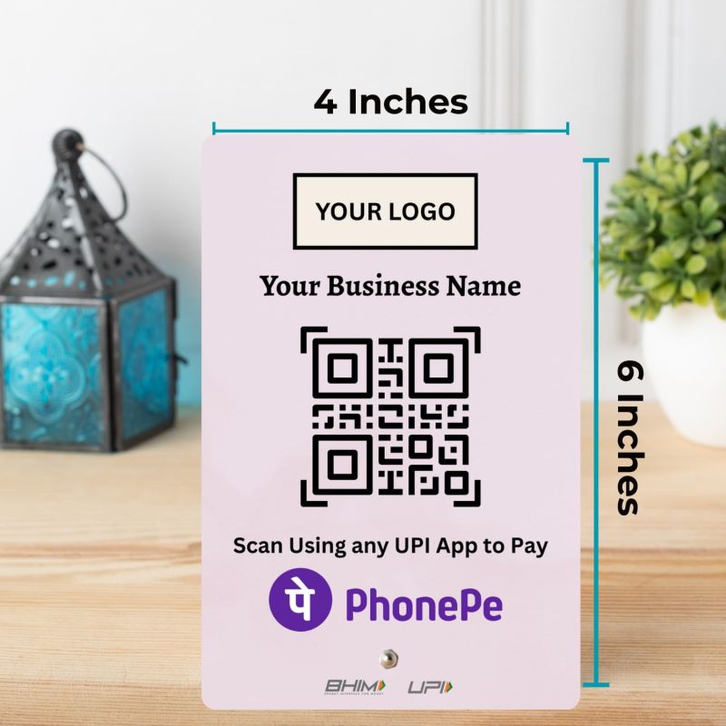 Information graphic from the Amazon listing for tinydabba UPI Payment Standee