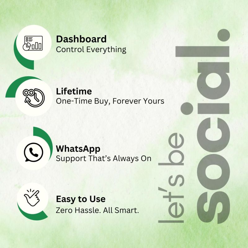 Information graphic from the Amazon listing for tinydabba WhatsApp Standee with NFC & QR Code