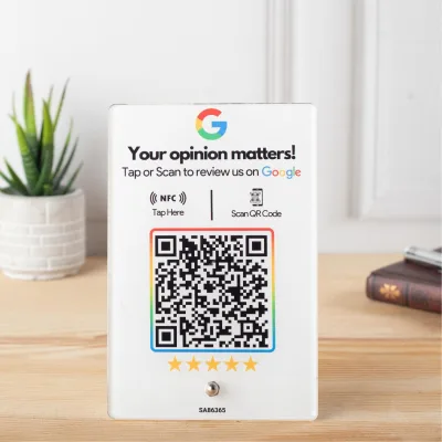 tinydabba Review NFC Standee with QR Code, from the Amazon listing