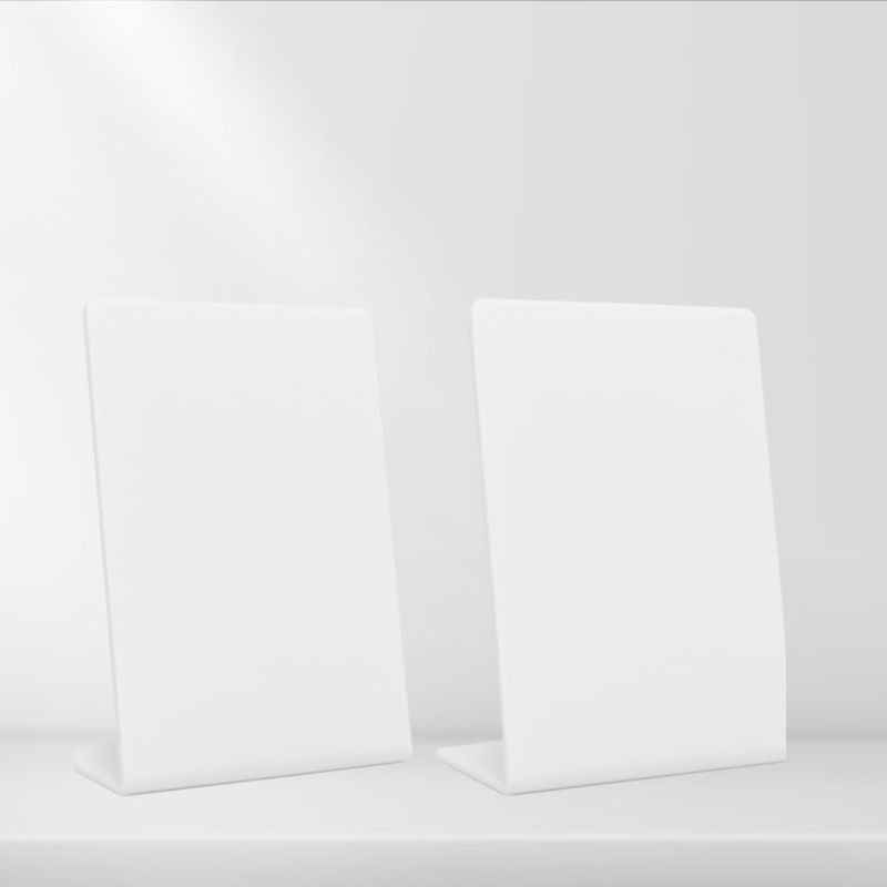 tinydabba 4x6 inch white acrylic QR standee