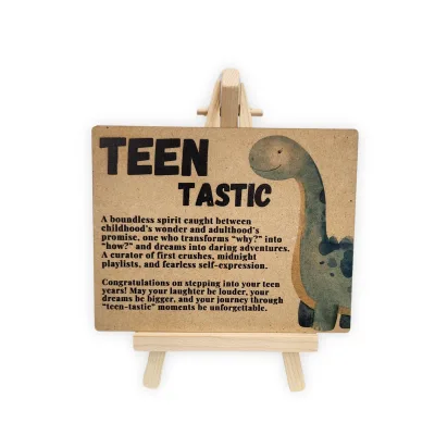 tinydabba Wooden Teen Gift Plaque with Easel, from the Amazon listing