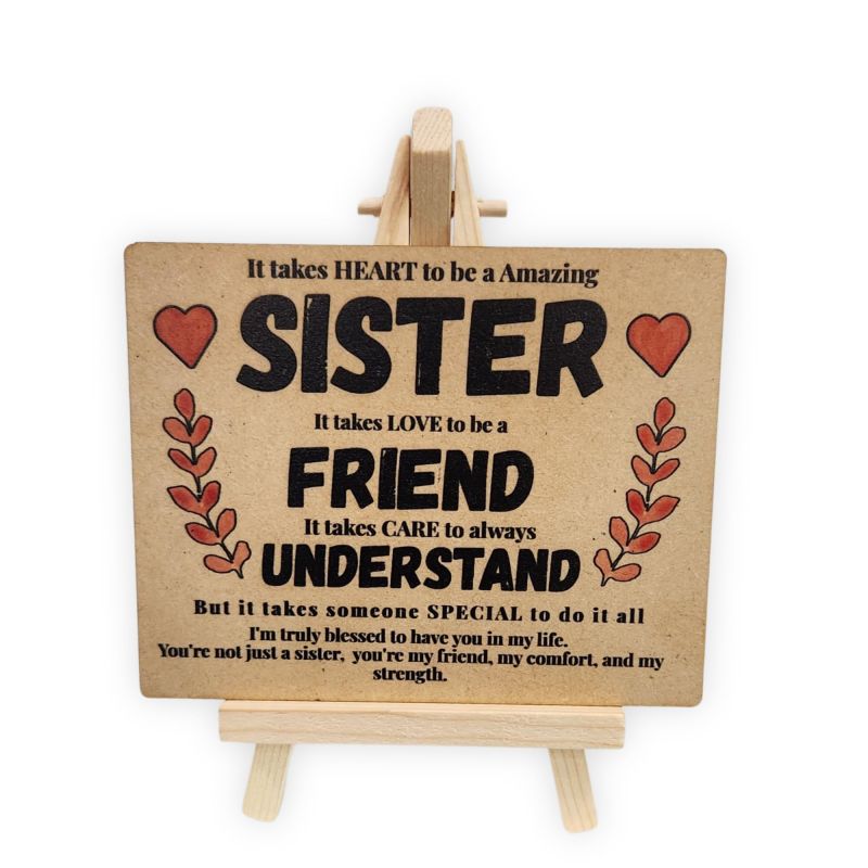 tinydabba Wooden Desk Plaque with Easel