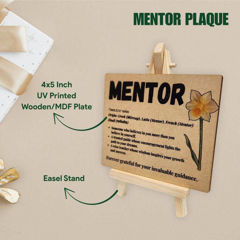 Information graphic from the Amazon listing for tinydabba Wooden Definition Plaque with Easel