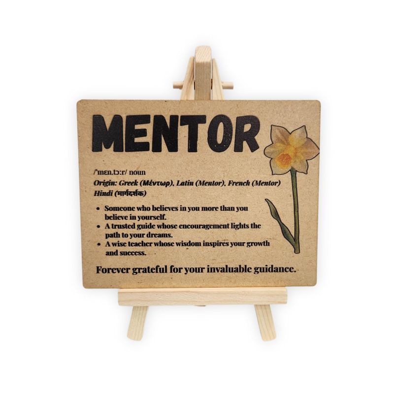 tinydabba Wooden Definition Plaque with Easel