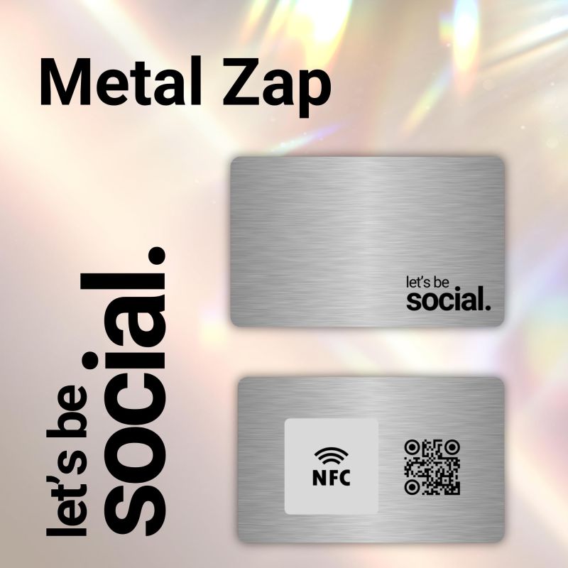 Information graphic from the Amazon listing for tinydabba Zap NFC Smart Digital Business Card
