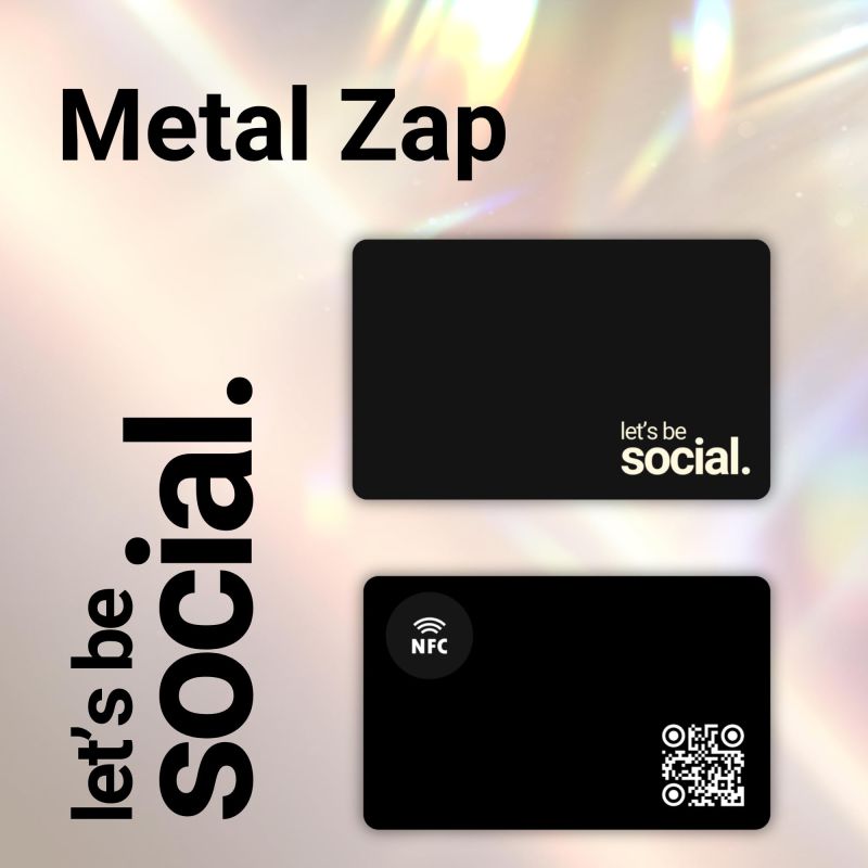 Information graphic from the Amazon listing for tinydabba Zap NFC Smart Digital Business Card