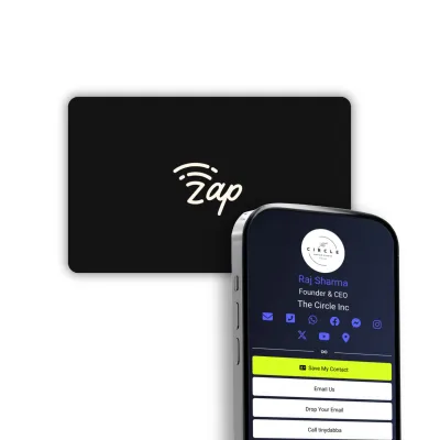 tinydabba Zap NFC Smart Digital Business Card, from the Amazon listing