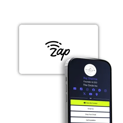 tinydabba Zap NFC Smart Digital Business Card, from the Amazon listing