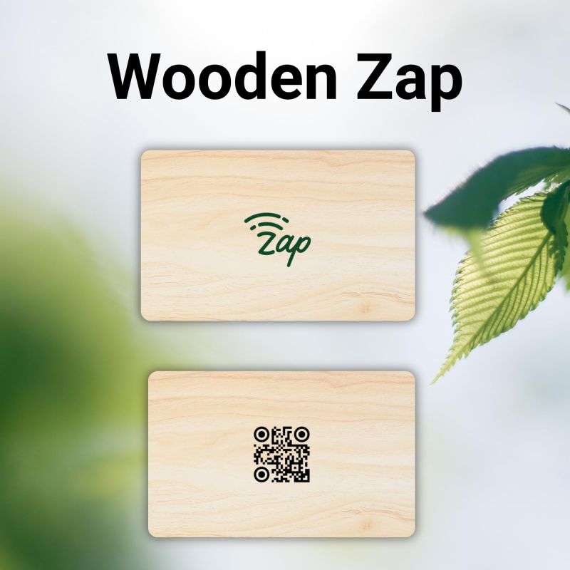 Information graphic from the Amazon listing for tinydabba Zap NFC Smart Digital Business Card