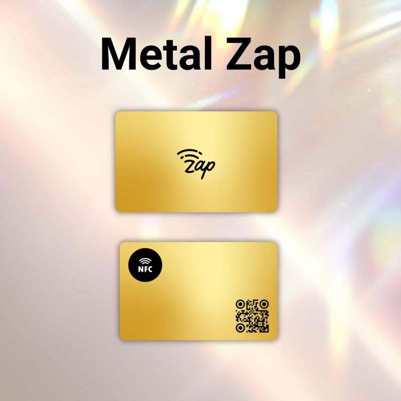Information graphic from the Amazon listing for tinydabba Zap NFC Smart Digital Business Card