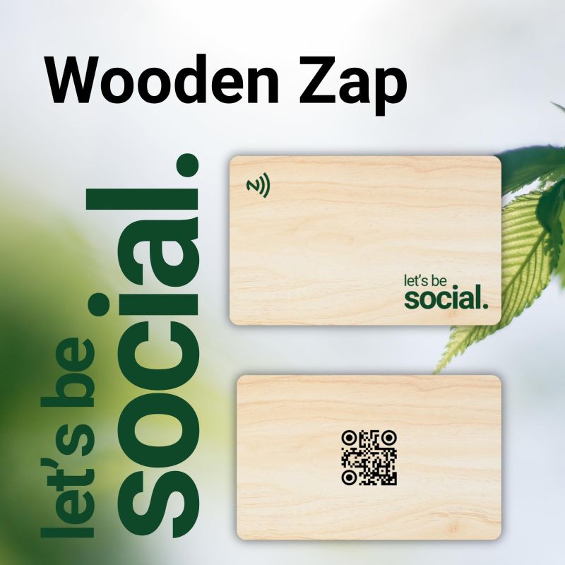 Information graphic from the Amazon listing for tinydabba Zap NFC Smart Digital Business Card