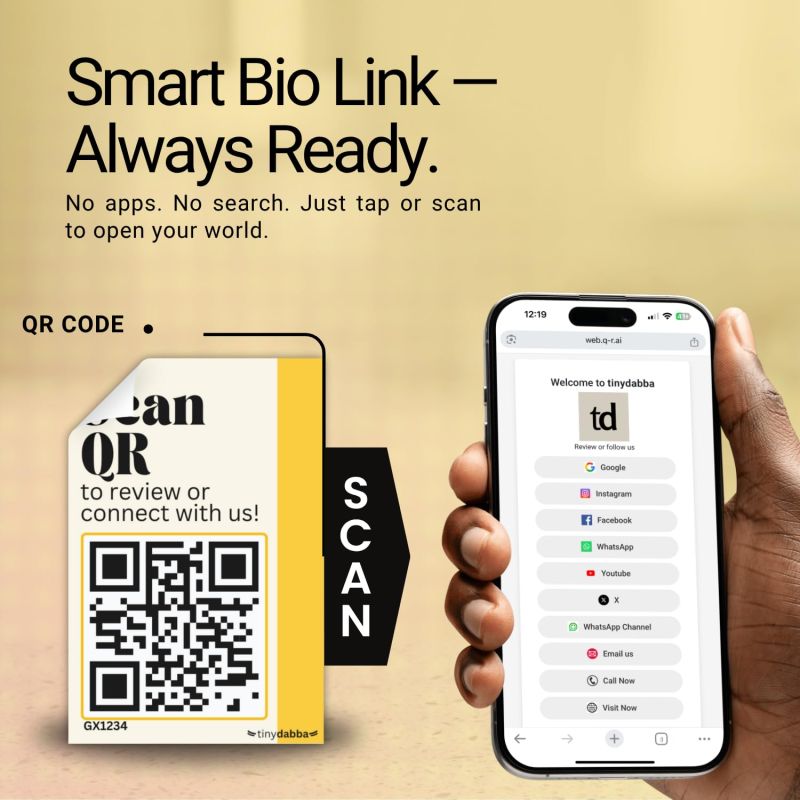 Information graphic from the Amazon listing for tinydabba Dynamic QR Code Stickers