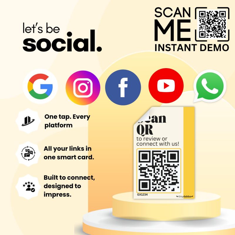 Information graphic from the Amazon listing for tinydabba Dynamic QR Code Stickers