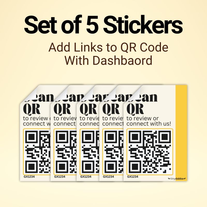 Information graphic from the Amazon listing for tinydabba Dynamic QR Code Stickers