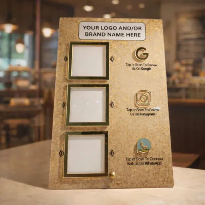 tinydabba Custom 3 QR & NFC Standee, from the Amazon listing