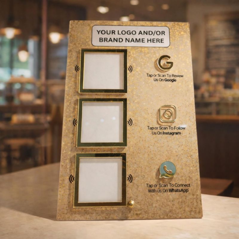 tinydabba Custom 3 QR & NFC Standee