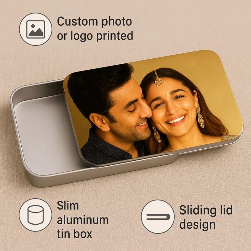 Information graphic from the Amazon listing for tinydabba Sliding Aluminum Tin Can